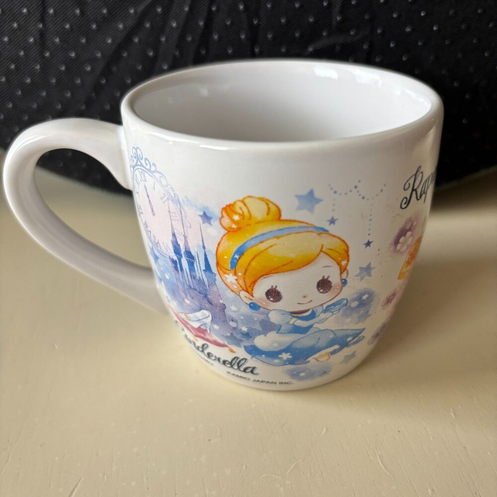 Disney Princess Cinderella/Rapunzel/Ariel 8 oz. Kamio Japan Ceramic Tea Mug